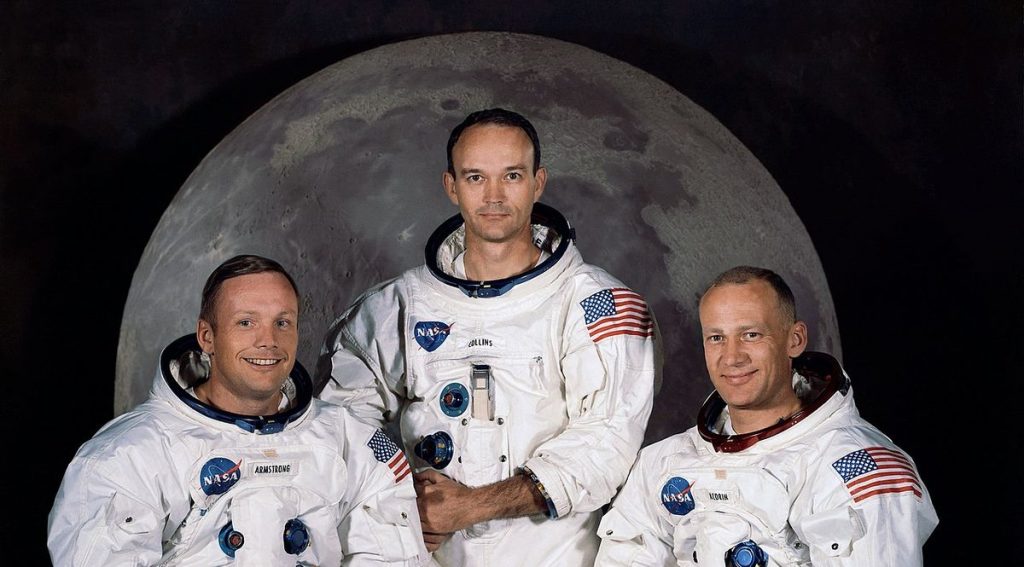 Neal Armstrong, Michael Collins ed Edwin Aldrin, gli astronauti dell'Apollo 11