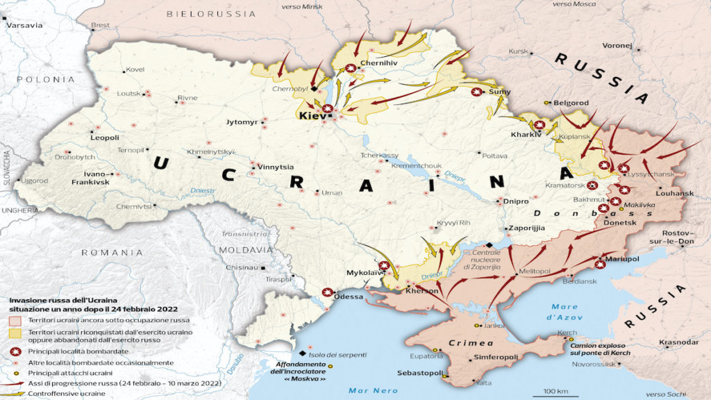 L'invasione russa dell'Ucraina due anni dopo il 24 febbraio 2022