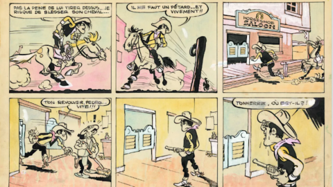 Fumetti: in asta da Christie’s le avventure di Lucky Luke il “cowboy solitario” creato da Morris