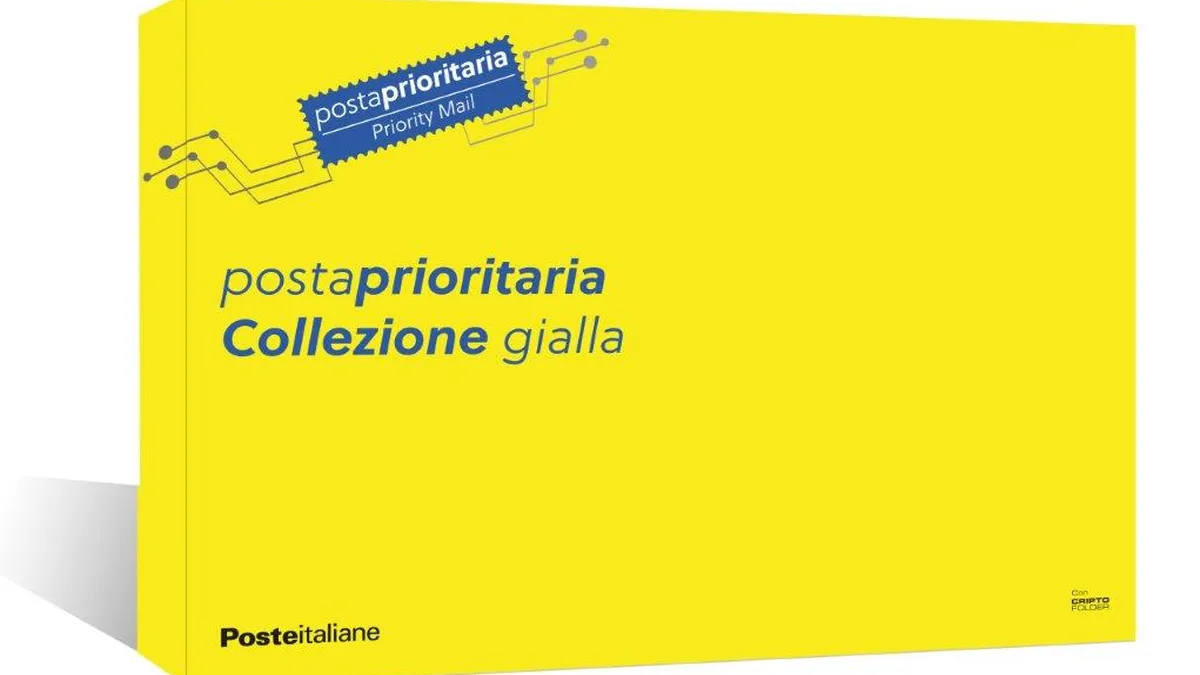 Il cofanetto "posta prioritaria Collezione gialla" di Poste Italiane